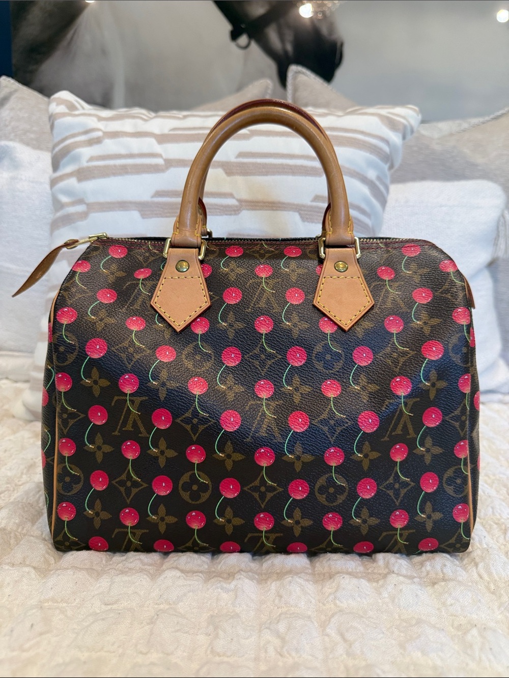 Louis Vuitton x Takashi Murakami Cerises Speedy 25